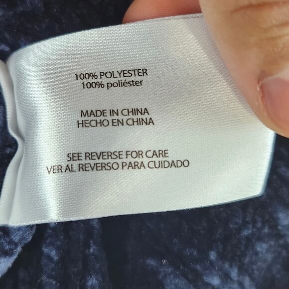 Orvis Chenille Pullover Sweatshirt Ladies Sz Medium Navy Blue Cozy Warm Comfy - Picture 5 of 8